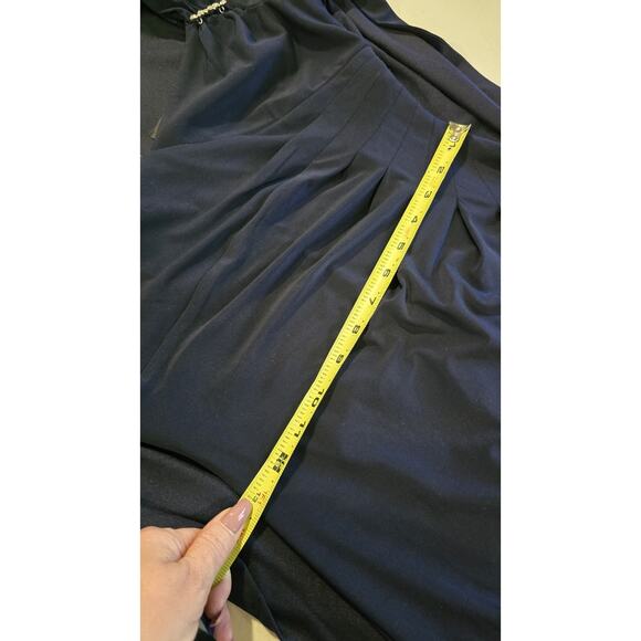 R&M Richards Womens Long Cocktail MOB Dress Cruise Navy Formal Rhinestone Sz 6 - Picture 9 of 13